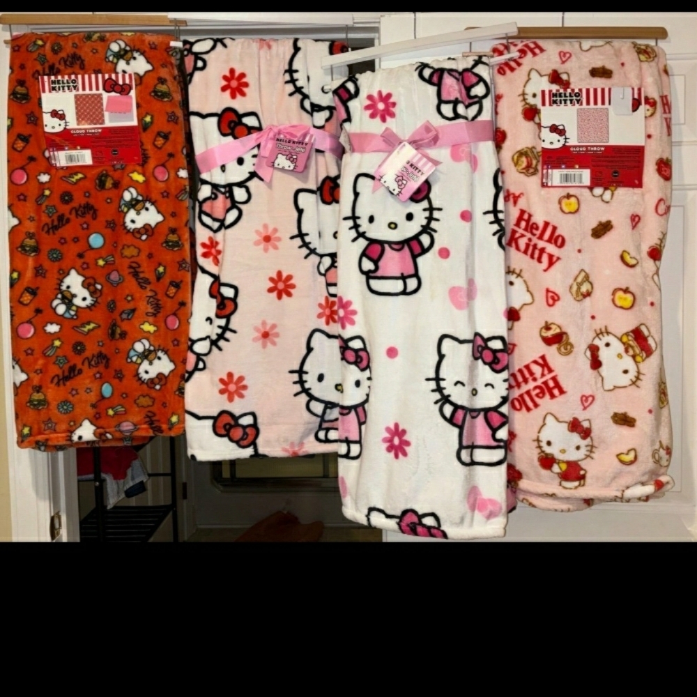 Hello Kitty Blankets bundle of 4